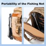 Yeahmart Fishing Net Minnow Nets with Aluminum Collapsible Telescopic Fishing Pole Handle and Nylon Mesh, Small Fishing Landing Net for Saltwater Freshwater, Extends to 21 inch (Fixed Handle)
