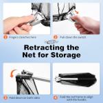 Yeahmart Fishing Net Minnow Nets with Aluminum Collapsible Telescopic Fishing Pole Handle and Nylon Mesh, Small Fishing Landing Net for Saltwater Freshwater, Extends to 21 inch (Fixed Handle)