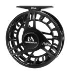 Maxcatch AVID PRO Nymph Fly Reel, CNC-Machined Large Arbor Full Frame Fly Fishing Reel for Euro Nymph (Matte Black, 3/5wt)