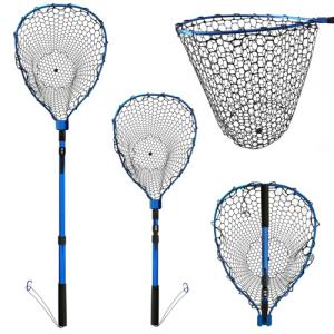 Fishing net (Retractable 19.68, Blue, 48in)