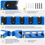 DZrudun Vertical Fishing Rod Holder for Garage Wall Mounted - 2 Pack (12 Rods) Fishing Pole Storage Rack with EVA Grip, Interlocking Fishing Pole Holders for Garage Organization, Best Fish Gifts Men