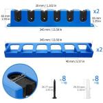 DZrudun Vertical Fishing Rod Holder for Garage Wall Mounted - 2 Pack (12 Rods) Fishing Pole Storage Rack with EVA Grip, Interlocking Fishing Pole Holders for Garage Organization, Best Fish Gifts Men