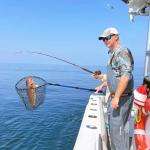 Fishing net (Retractable 19.68, Blue, 48in)