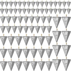 Zhanmai Fishing Weights Sinker Kit 21 Pieces Rig Fishing Weights Sinker Weights Pyramid Fishing Sinker Saltwater Fishing Sinkers Bass Fishing Casting in 1 oz, 3 oz, 4 oz, 6 oz