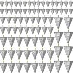 Zhanmai Fishing Weights Sinker Kit 21 Pieces Rig Fishing Weights Sinker Weights Pyramid Fishing Sinker Saltwater Fishing Sinkers Bass Fishing Casting in 1 oz, 3 oz, 4 oz, 6 oz