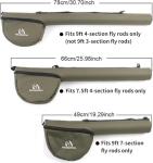 M MAXIMUMCATCH Maxcatch Fly Fishing Rod Case with Reel Pouch, Complete Protection Bag, For 9FT 2/4 Pieces Rod, Single (Green, 9' 4sec)