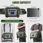 Goture Waterproof Fishing Waist Pack,IPX8 840D TPU Large Fishing Tackle Bag with Rod Holder,Airtight Zipper Closure,9L Fly Fishing Bag with Adjustable Strap,Sling Fishing Waist Bag,Fishing Fanny Pack