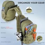 KastKing Karryall Sling Tackle Bag–Fishing Sling Pack,Fishing Backpack With Rod Holder,MOLLE System,Soft Bait & Gear Storage