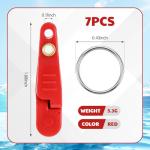 Tasdurian 21 Piece Pro Snap Weight Kit Trolling System Include 14 Tungsten Weights 7 Red Clips Bullet Shape for Walleye Fishing Saltwater Freshwater Fishing