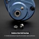 CAMEKOON Snow Storm 600 Inline Ice Fishing Reel, High Line Capacity, 8 Button Magnetic Drop Speed Control System, 3.0:1 Gear Ratio, 6.2 OZ Lightweight Graphite Frame with CNC-Machined Aluminum Spool