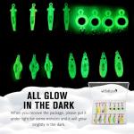 Dovesun Glow Ice Fishing Jigs and Lures Kit