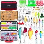 Lupow 105-Piece Fishing Lures Tackle Kit