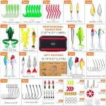 Lupow 105-Piece Fishing Lures Tackle Kit