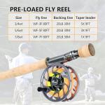 8 Fans Fly Fishing Rod and Reel Combos with 4-Sections Portable Fishing Rod and CNC-machined Aluminum Alloy Fly Reel,Fishing Complete Starter Package (9ft 7/8wt)