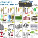 THKFISH Fishing Lures Kit, Bass Fishing Gear Kit for Freshwater Tackle Box with Tackle Included Topwater Baits, Spinner Bait, Frog, Hooks/Weights Accessories Gift for Adults
