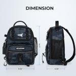 KastKing BaitSpace Standard Fishing Tackle Sling Bag, Water-resistant Backpack & Sling Pack for Bank, Wader & Boat Fishing, Rod & Beverage Holder, Adjustable Straps, Durable Nylon Fabric