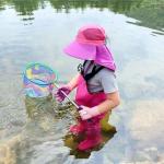 Fishing Nets 2 Pack Retractable Lightweight Landing Nets Stainless Steel Fishing Rod Handles Children's Fishing Nets for Catching and Releasing Fish and Shrimp Frog Nets