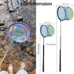 Fishing Nets 2 Pack Retractable Lightweight Landing Nets Stainless Steel Fishing Rod Handles Children's Fishing Nets for Catching and Releasing Fish and Shrimp Frog Nets
