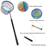 Fishing Nets 2 Pack Retractable Lightweight Landing Nets Stainless Steel Fishing Rod Handles Children's Fishing Nets for Catching and Releasing Fish and Shrimp Frog Nets