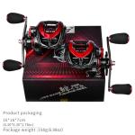 YACUYU Fishing Reels Baitcaster Reel - 7.3:1 Gear Ratio Magnetic Braking System Carbon Fiber Drag Low Profile 6+1 Ball Bearings Fish Casting Baitcasting Fishing Reel