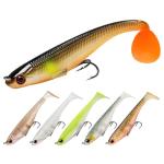 TRUSCEND Soft Fishing Lures for Bass Trout Walleye Pike Crappie Lures Paddle Tail Swimbaits Soft Fishing Baits Freshwater Saltwater Jigging Bass Gear Gifts for Men