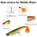 TRUSCEND Soft Fishing Lures for Bass Trout Walleye Pike Crappie Lures Paddle Tail Swimbaits Soft Fishing Baits Freshwater Saltwater Jigging Bass Gear Gifts for Men