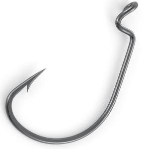 Dr.Fish 100 Pack EWG Hooks Bass Fishing Worm Hooks Extra Wide Gap Freshwater Fishing Carolina/Texas Rig #1