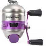 Sougayilang Spincast Fishing Reel, Size 30 Reel, Right or Left-Hand Retrieve, 3.9:1 Gear Ratio, Pre-spooled with Mono Fishing Line-Purple