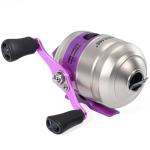 Sougayilang Spincast Fishing Reel, Size 30 Reel, Right or Left-Hand Retrieve, 3.9:1 Gear Ratio, Pre-spooled with Mono Fishing Line-Purple