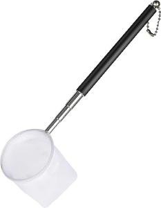 Pawfly Aquarium Net - 2 Inch Shrimp & Baby Fish Net with Extendable Stainless Steel Handle for Tiny Tanks and Ponds