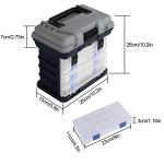 KINJOEK Fishing Tackle Box Kit, 4 Layers Portable Fishing Tackle Box Organizer with Drawers, Fishing Tackle Storage Boxes for Fresh Water and Salt Water,110 lbs Capacity