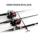 Fishing Rod Straps for Boat Deck, 18" Rubber Bands Based Tie Down Holder Straps for Boat, Kayak, Truck Bed