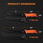 KastKing Paradox Fishing Fillet Knife Kit, 7" and 9" Fillet Knives with Corrosion-resistant G4116 German Stainless Steel, Razor Sharp Blades, Non-Slip Handles, and Protective Vented Sheaths – Fishing Gear and Fishing Gifts for Men
