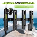 Hikeen Adjustable Fishing Rod Holder, 4 Tube Fishing Pole Holders Wall-Mounted Rod Rack for Boat Kayak Golf Cart Garage Crate Cooler Wagon RV