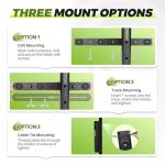 Hikeen Adjustable Fishing Rod Holder, 4 Tube Fishing Pole Holders Wall-Mounted Rod Rack for Boat Kayak Golf Cart Garage Crate Cooler Wagon RV