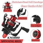 Tripquips Fishing Rod, 6.9ft 2Pcs Telescopic Fishing Rods Set, Carbon Fiber Fishing Pole, 2PCS Spinning Rod and Reel Combo with Carrier Bag Freshwater Fishing Rod and Reel Combos Kits Fishing Gear-Red