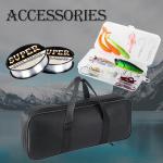 Tripquips Fishing Rod, 6.9ft 2Pcs Telescopic Fishing Rods Set, Carbon Fiber Fishing Pole, 2PCS Spinning Rod and Reel Combo with Carrier Bag Freshwater Fishing Rod and Reel Combos Kits Fishing Gear-Red