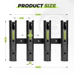 Hikeen Adjustable Fishing Rod Holder, 4 Tube Fishing Pole Holders Wall-Mounted Rod Rack for Boat Kayak Golf Cart Garage Crate Cooler Wagon RV