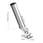 Rod Holders for Fishing Boat, 2 Pack Marine Grade Stainless Steel 316 Adjustable Swivel Deck Mount or Rail Mount Fishing Pole Holder (B Style)