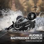 Piscifun Alijoz 400 Baitcaster Fishing Reel, 35Lbs Max Drag Aluminum Alloy Frame Baitcasting Reel, 8.1:1 Gear Ratio Freshwater and Saltwater Low Profile Casting Reel for Musky, Black Right Handle