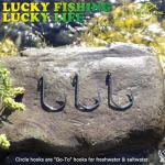 LUCKYFISHING Circle Hooks Catfish Hooks Circle Hooks for Saltwater Freshwater Offset Octopus Hooks 1/0-100PCS
