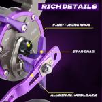 Sougayilang Level Wind Trolling Reel - Line Ecounter Baitcasting Fishing Reel,3.8:1 Gear Ratio, Corrosion-Resistant - for Saltwater/Freshwater Bass Catfish-Right