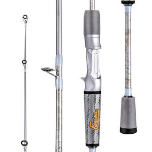 Sougayilang Fishing Pole, IM6 Graphite Spinning Rod & Casting Rod - Two Pieces, SuperPolymer Handle Fishing Rod for Bass Fishing - Casting- 6'0"