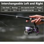 OLOLYAP Fishing Pole Combo 2PCS Telescopic Fishing Rod and Aluminum Reel Combos with Carrier Bag Sea Saltwater Freshwater Fishing Rod Reel Kits