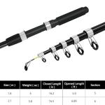 OLOLYAP Fishing Pole Combo 2PCS Telescopic Fishing Rod and Aluminum Reel Combos with Carrier Bag Sea Saltwater Freshwater Fishing Rod Reel Kits