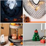 Decorative Fishing Net 80x40 Inch, Patioland 2 Pack Large Black Picture Fish Net, Wall Photo Hanging Fishnet for Nautical Mermaid Pirate Ocean Themed Hawaii Beach Under The Sea Party Decorations