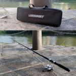 Fishing Rod Reel Combo - 2PCS 6.89ft Collapsible Rods 2PCS Spinning Reels Lures Set Fishing Pliers Carrier Bag for Travel Saltwater Freshwater Fishing Telescopic Fishing Pole Kit