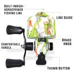 Sougayilang Spincast Fishing Reel, Size 30 Reel, Right or Left-Hand Retrieve, 3.9:1 Gear Ratio, Pre-spooled with Fishing Line