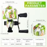 Sougayilang Spincast Fishing Reel, Size 30 Reel, Right or Left-Hand Retrieve, 3.9:1 Gear Ratio, Pre-spooled with Fishing Line