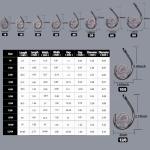 FishTrip 25pcs Circle Hooks Saltwater, in-Line 5X Strong Fishing Hooks for Saltwater & Freshwater, Live Bait Non-Offset Wide Gap Fish Hook for Catfish, Striped, Bass, Salmon, Mackerel, Tuna 2/0